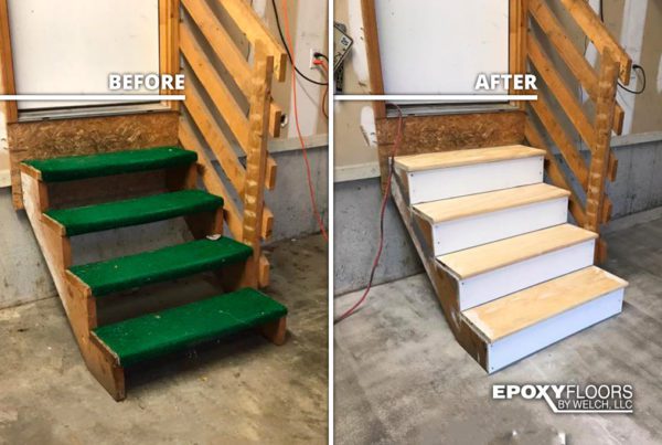 Before and After Garage Stairs