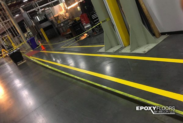 Industrial Yellow Line Striping