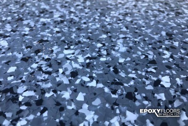 Epoxy Flake floor in Wombat